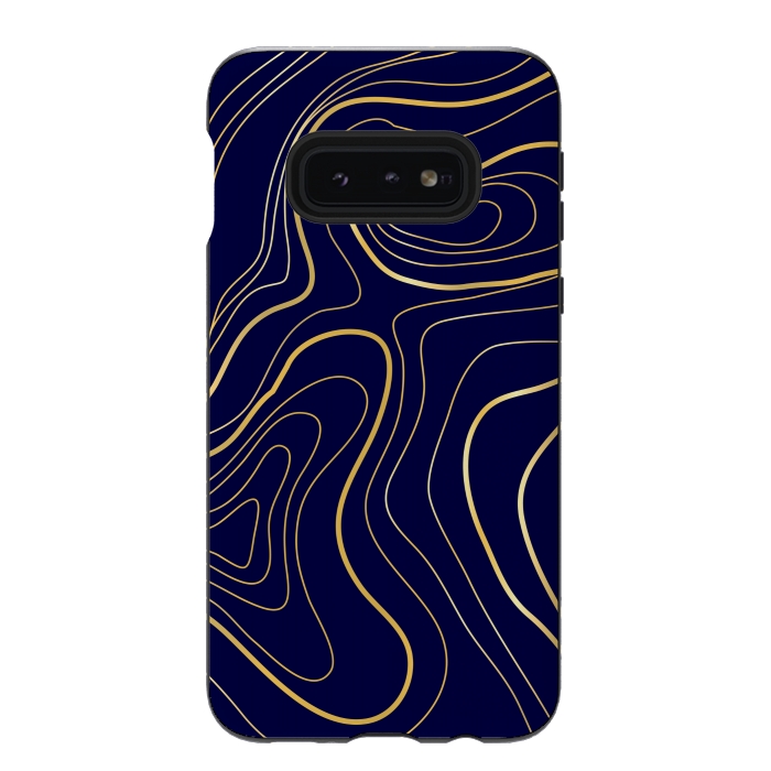 Galaxy S10e StrongFit golden abstract lines by MALLIKA