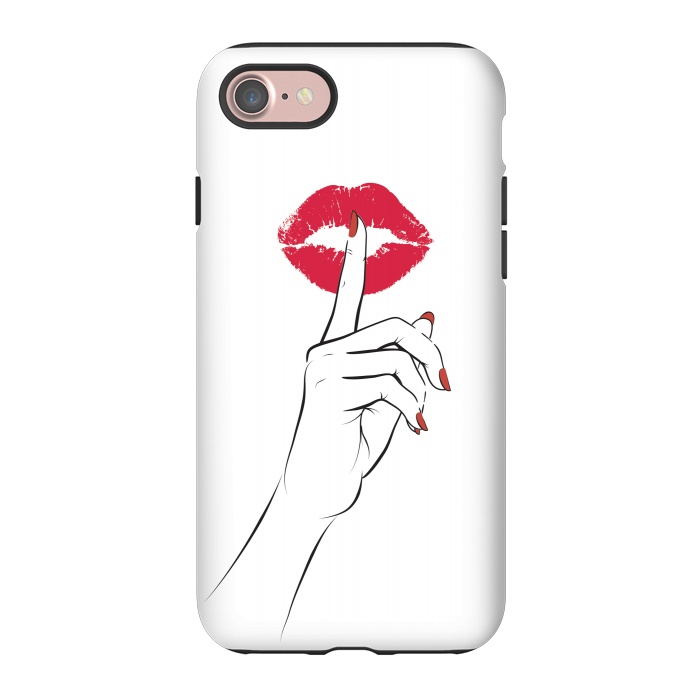 iPhone 7 StrongFit Red Lips Secret by Martina