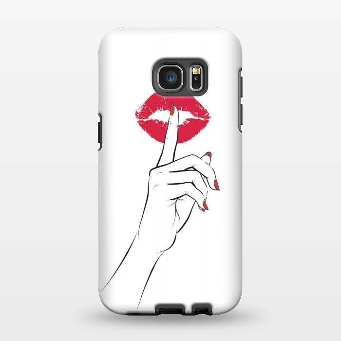 Galaxy S7 EDGE StrongFit Red Lips Secret by Martina