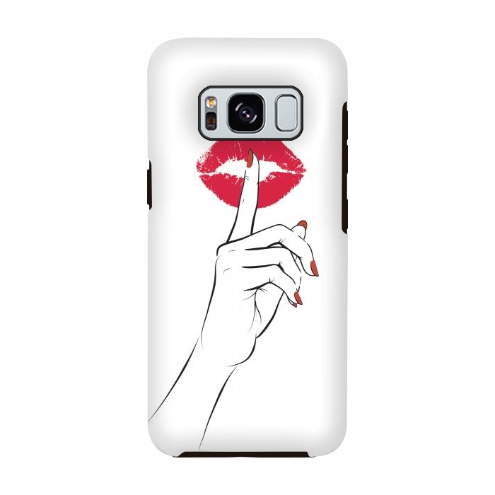Galaxy S8 StrongFit Red Lips Secret by Martina