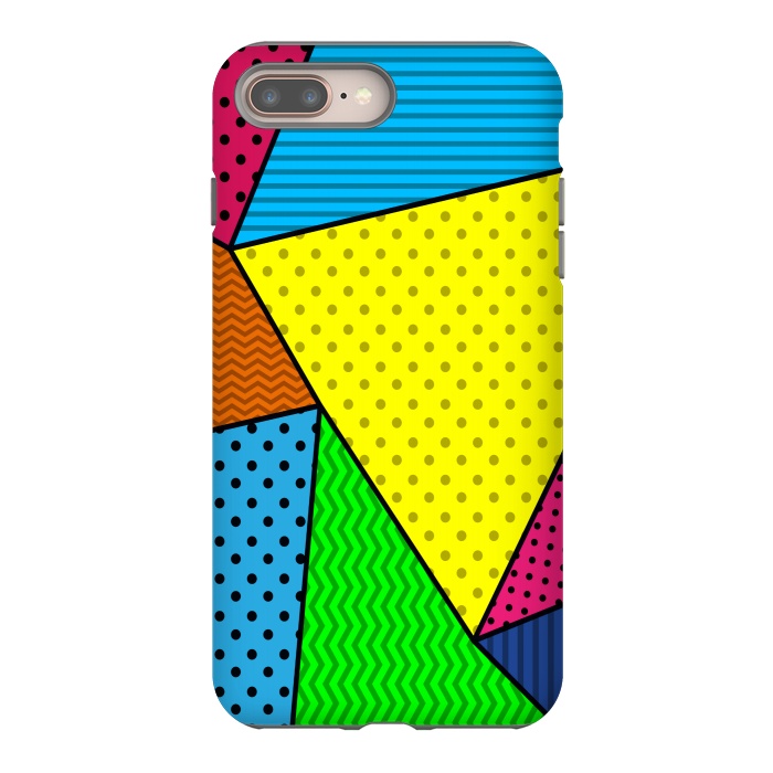 iPhone 7 plus StrongFit colourful abstract dotted pattern by MALLIKA