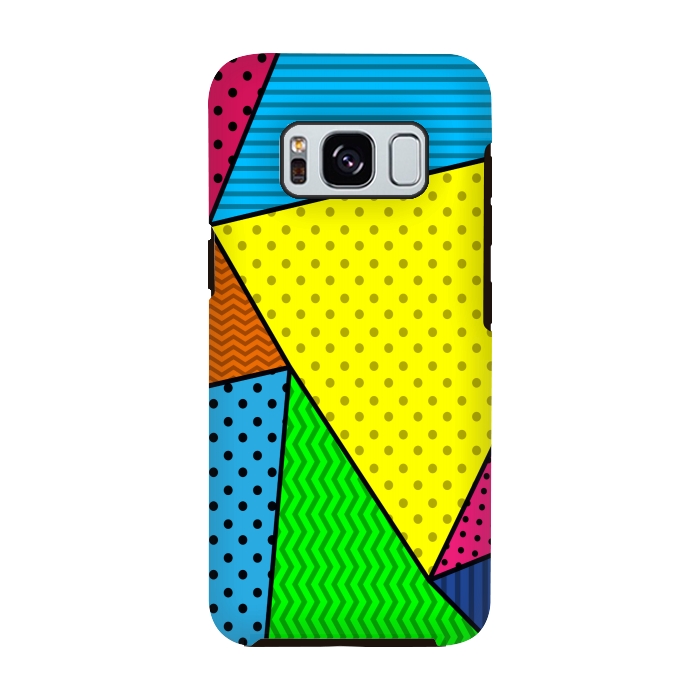 Galaxy S8 StrongFit colourful abstract dotted pattern by MALLIKA