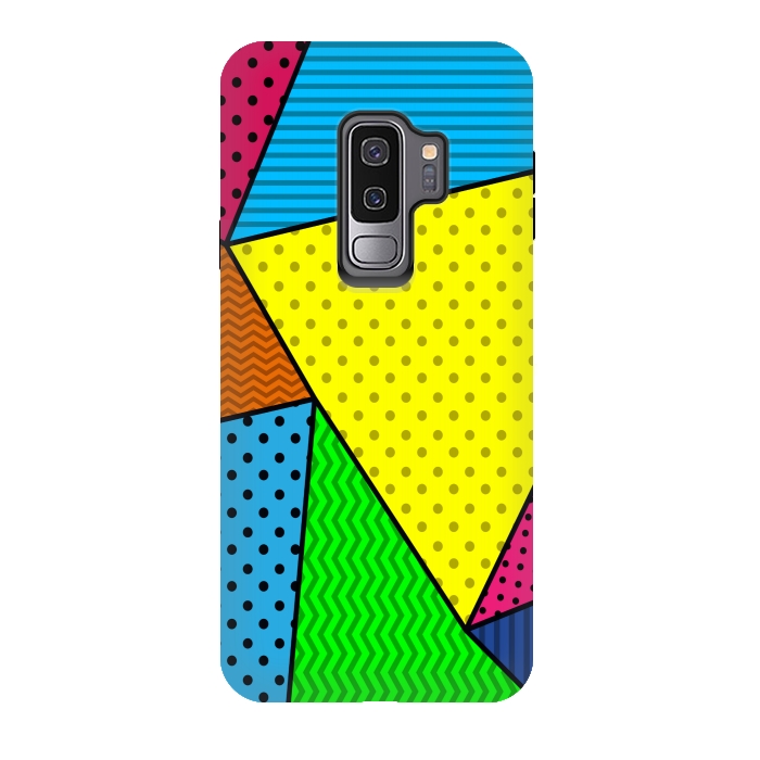 Galaxy S9 plus StrongFit colourful abstract dotted pattern by MALLIKA