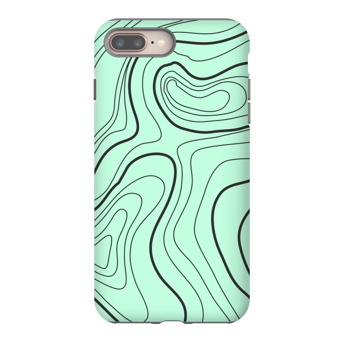 iPhone 7 plus StrongFit green abstract lines 2 by MALLIKA