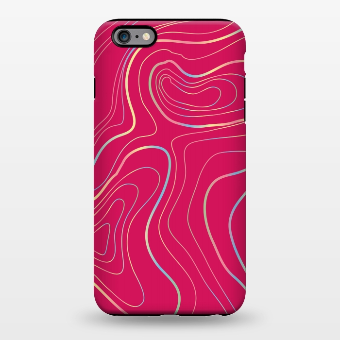 iPhone 6/6s plus StrongFit pink golden lines by MALLIKA
