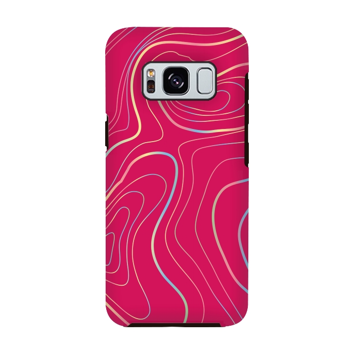 Galaxy S8 StrongFit pink golden lines by MALLIKA