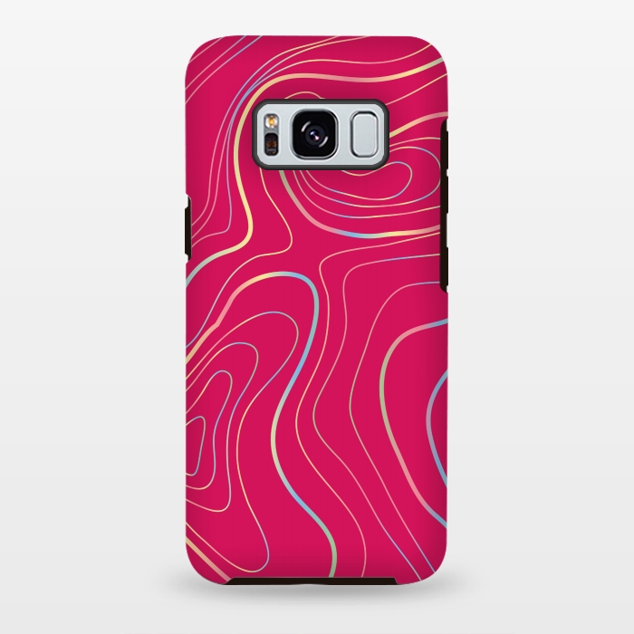 Galaxy S8 plus StrongFit pink golden lines by MALLIKA