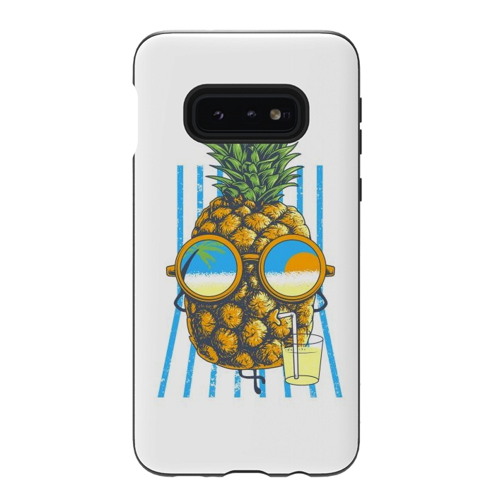 Galaxy S10e StrongFit Pineapple Sunbathe by Afif Quilimo