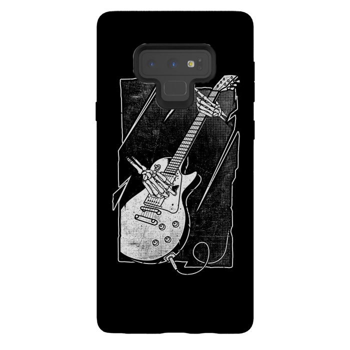 Galaxy Note 9 StrongFit Skull Guitarist by Afif Quilimo