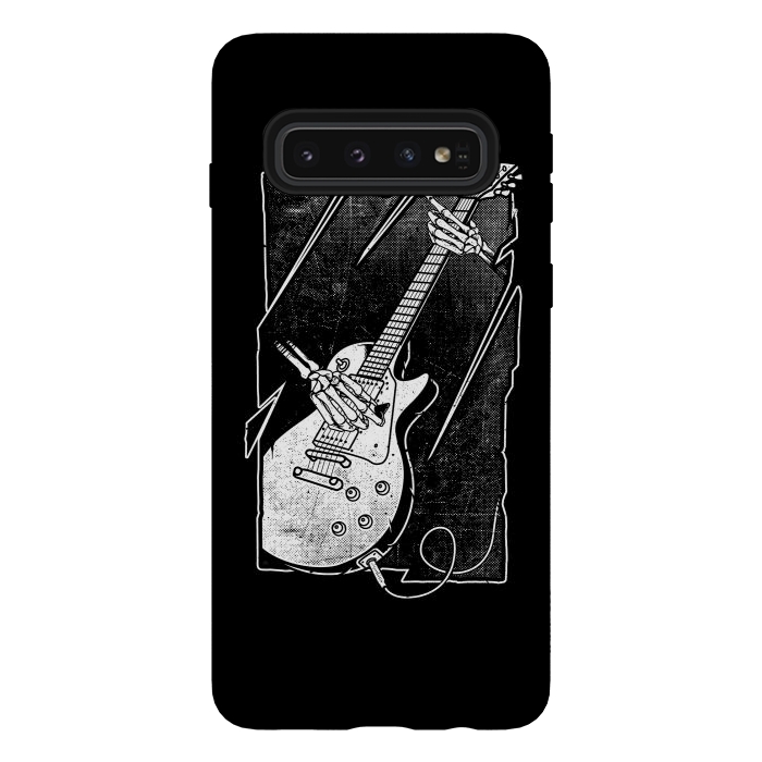Galaxy S10 StrongFit Skull Guitarist by Afif Quilimo