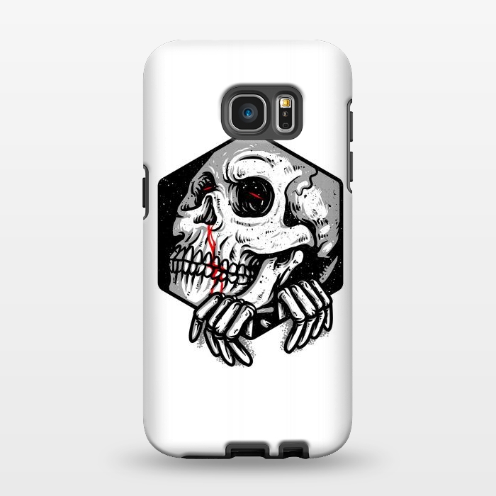Galaxy S7 EDGE StrongFit Skull Heaxagon by Afif Quilimo