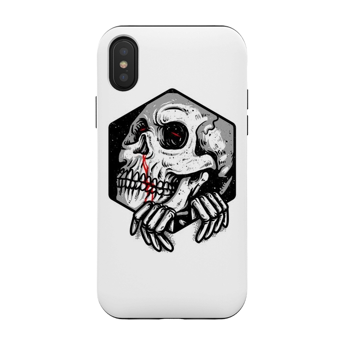 iPhone Xs / X StrongFit Skull Heaxagon by Afif Quilimo