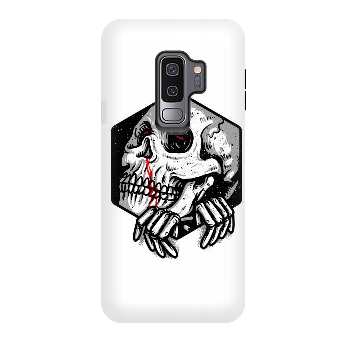 Galaxy S9 plus StrongFit Skull Heaxagon by Afif Quilimo