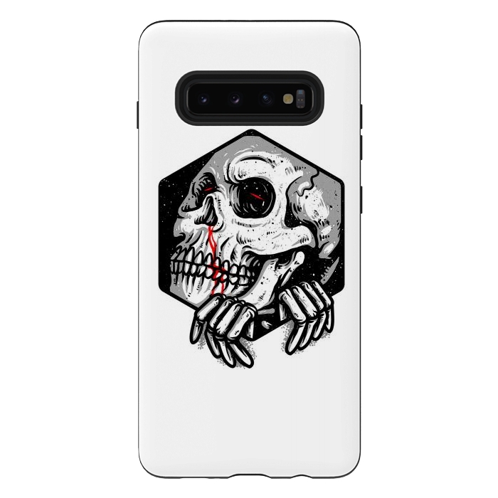 Galaxy S10 plus StrongFit Skull Heaxagon by Afif Quilimo