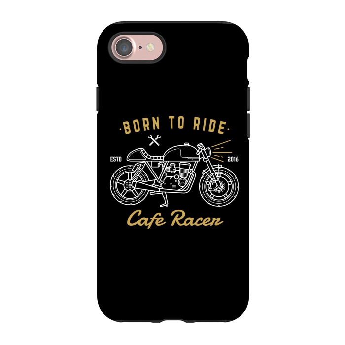iPhone 7 StrongFit Born to Ride Cafe Racer by Afif Quilimo