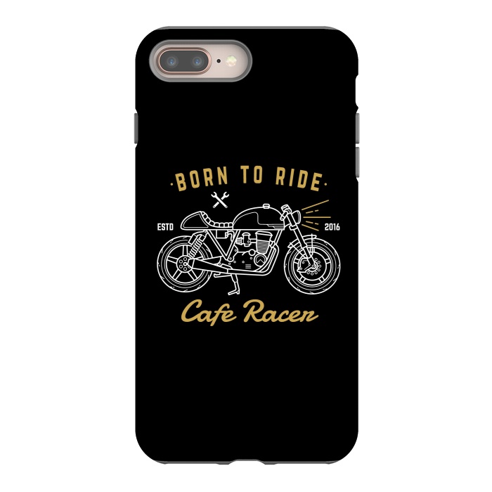 iPhone 7 plus StrongFit Born to Ride Cafe Racer by Afif Quilimo