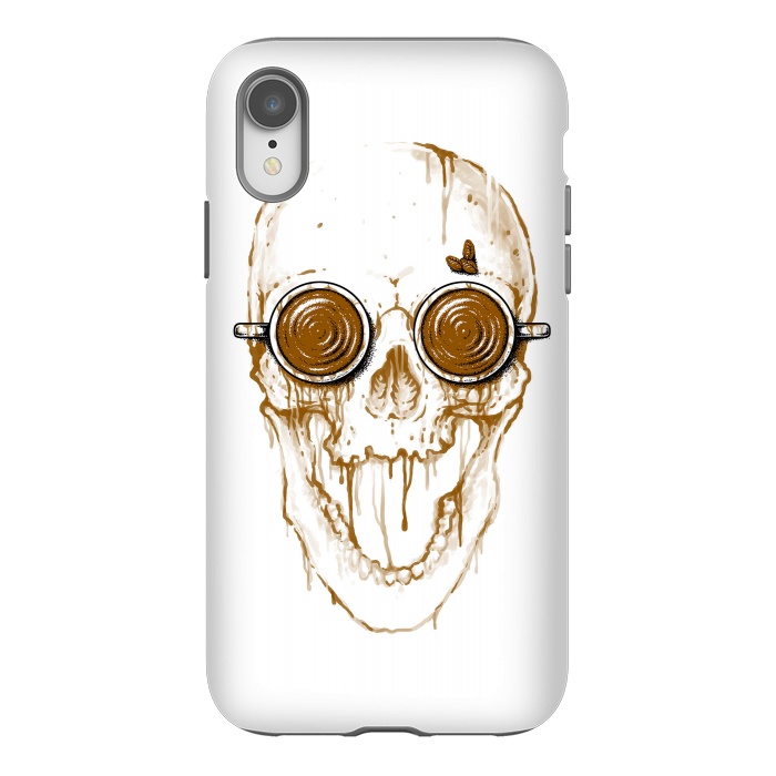 iPhone Xr StrongFit Skull Coffee by Afif Quilimo