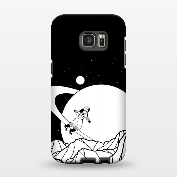 Galaxy S7 EDGE StrongFit Space walk (black and white) by Steve Wade (Swade)