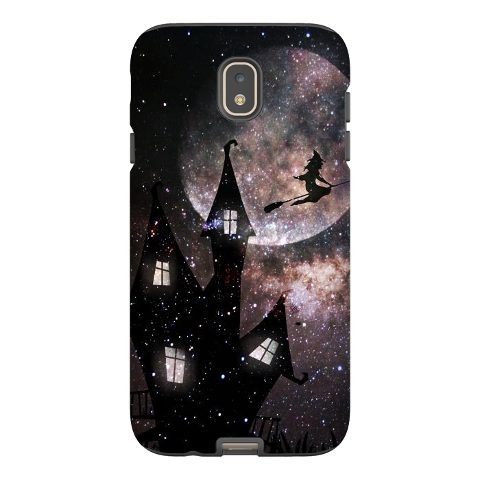 Galaxy J7 StrongFit Flying witch and dark house at night by Oana 