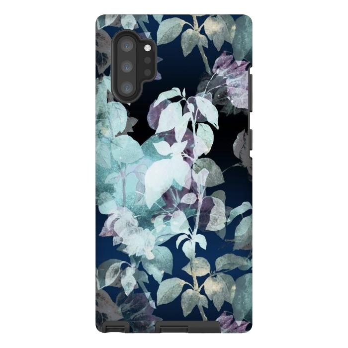 Galaxy Note 10 plus StrongFit Watercolor night garden pattern by Oana 
