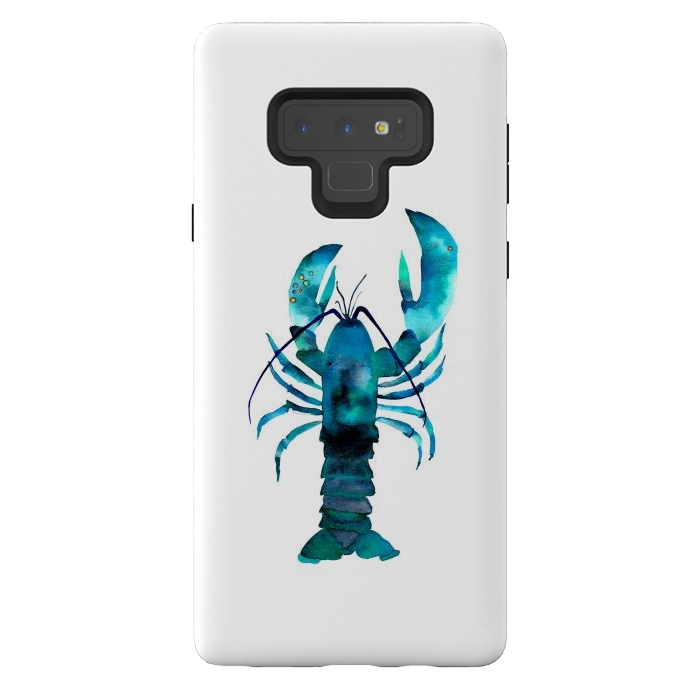 Galaxy Note 9 StrongFit Blue Lobster by Amaya Brydon