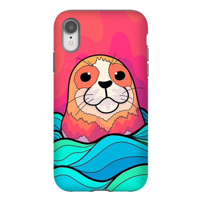 iPhone Xr StrongFit The happy seal by Steve Wade (Swade)
