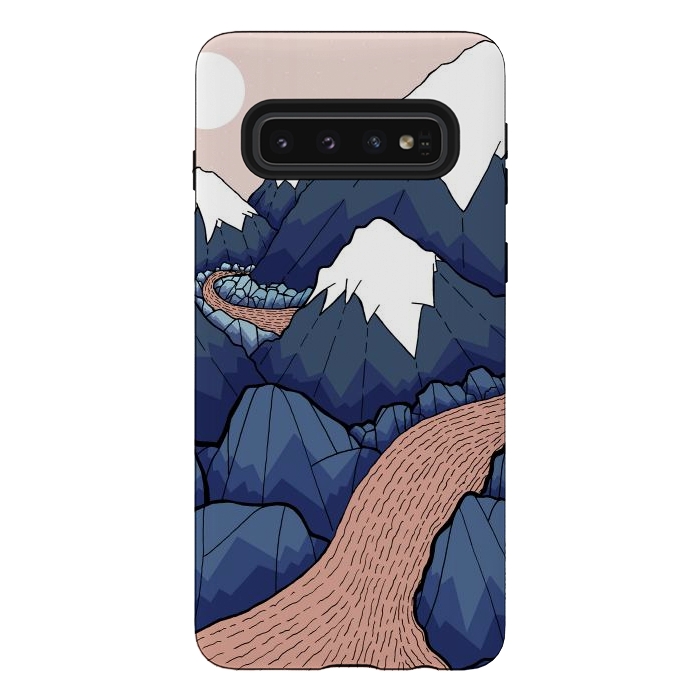 Galaxy S10 StrongFit The twisting river in the mountains by Steve Wade (Swade)