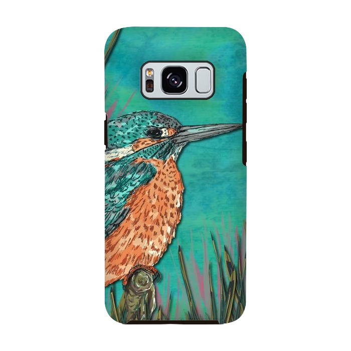 Galaxy S8 StrongFit Kingfisher by Lotti Brown