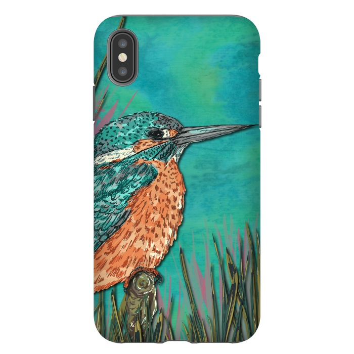 iPhone Xs Max StrongFit Kingfisher by Lotti Brown