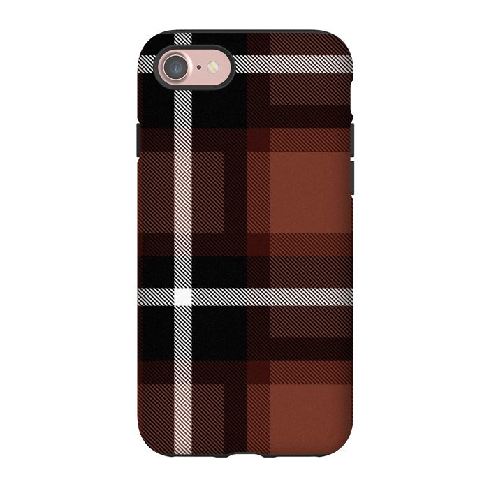 iPhone 7 StrongFit Autumn Foliage Plaid by TMSarts
