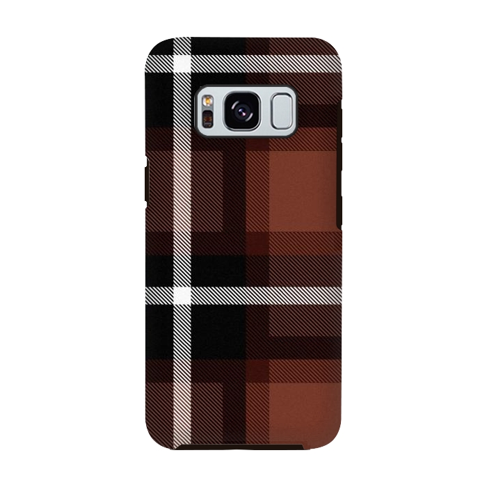 Galaxy S8 StrongFit Autumn Foliage Plaid by TMSarts