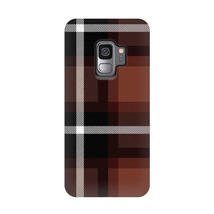 Galaxy S9 StrongFit Autumn Foliage Plaid by TMSarts