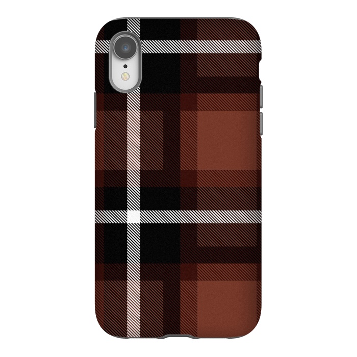 iPhone Xr StrongFit Autumn Foliage Plaid by TMSarts