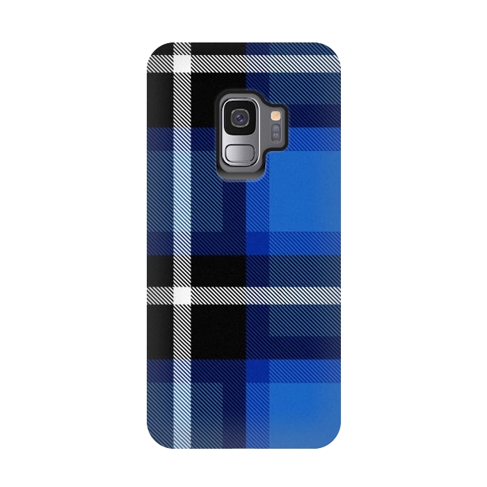 Galaxy S9 StrongFit Blue Scottish Plaid by TMSarts