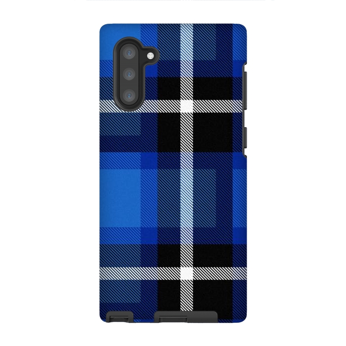 Galaxy Note 10 StrongFit Blue Scottish Plaid by TMSarts