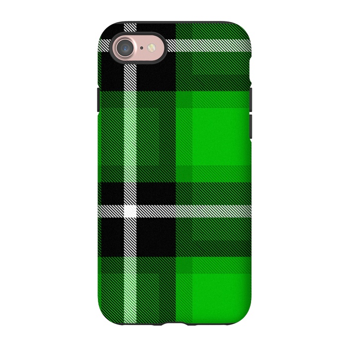 iPhone 7 StrongFit Green Scottish Plaid by TMSarts