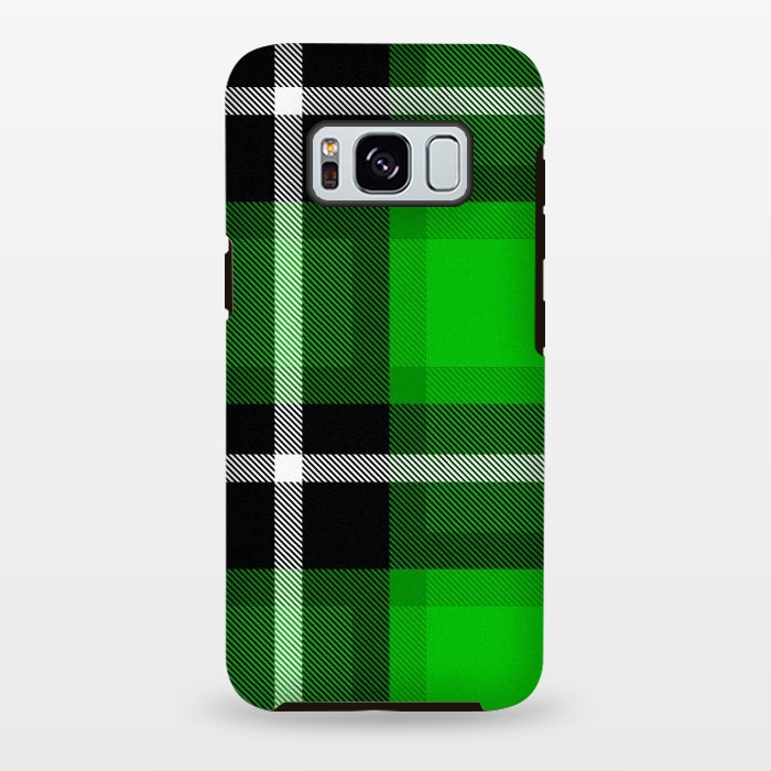 Galaxy S8 plus StrongFit Green Scottish Plaid by TMSarts