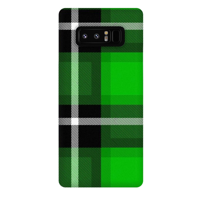 Galaxy Note 8 StrongFit Green Scottish Plaid by TMSarts