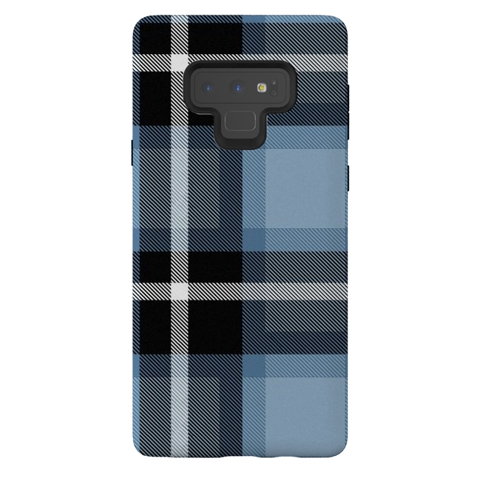 Galaxy Note 9 StrongFit Mist Scottish Plaid by TMSarts