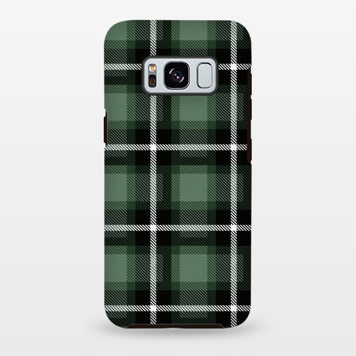 Galaxy S8 plus StrongFit Olive Scottish Plaid by TMSarts