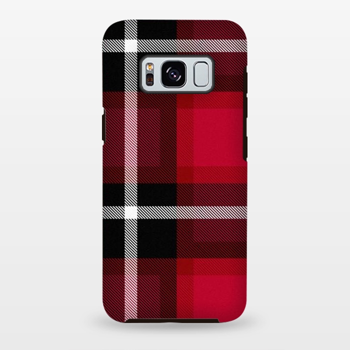 Galaxy S8 plus StrongFit Red Scottish Plaid by TMSarts