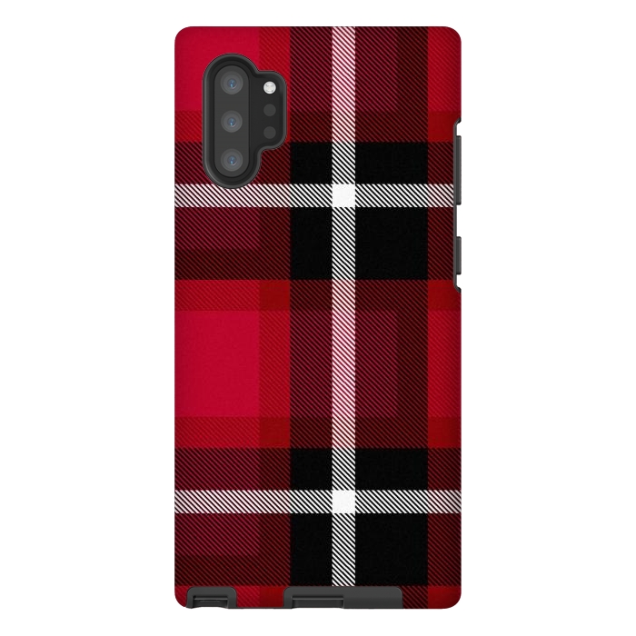 Galaxy Note 10 plus StrongFit Red Scottish Plaid by TMSarts