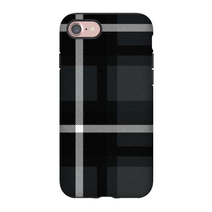 iPhone 7 StrongFit Shadow Scottish Plaid by TMSarts