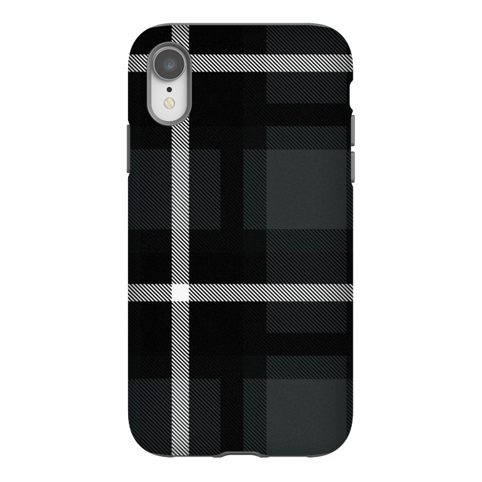 iPhone Xr StrongFit Shadow Scottish Plaid by TMSarts