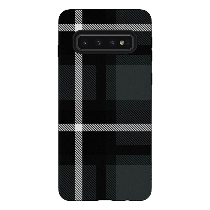 Galaxy S10 StrongFit Shadow Scottish Plaid by TMSarts
