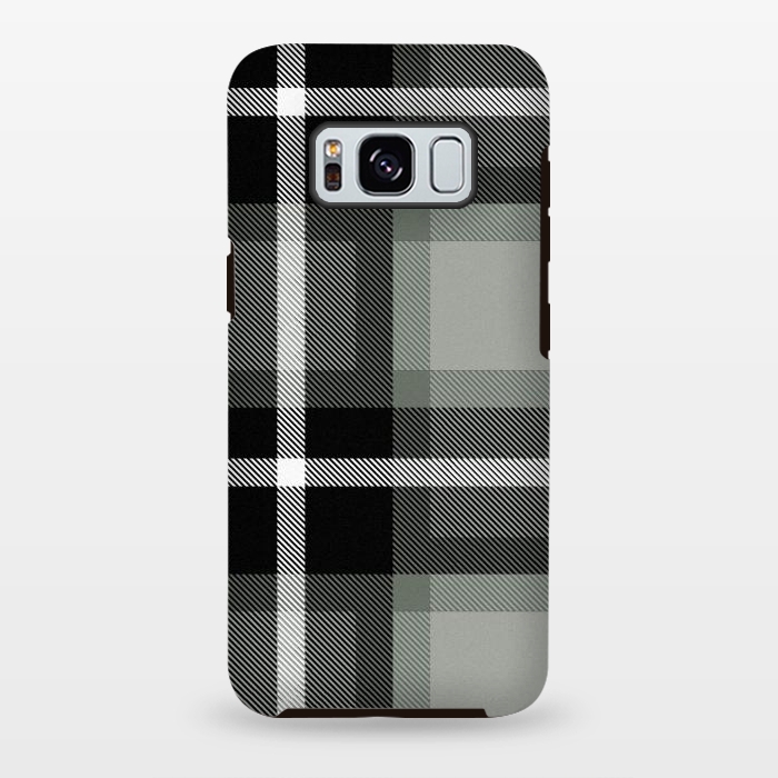 Galaxy S8 plus StrongFit Warm Gray Scottish Plaid by TMSarts