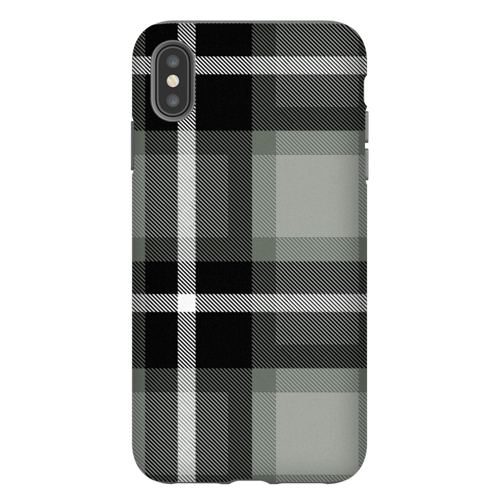 iPhone Xs Max StrongFit Warm Gray Scottish Plaid by TMSarts