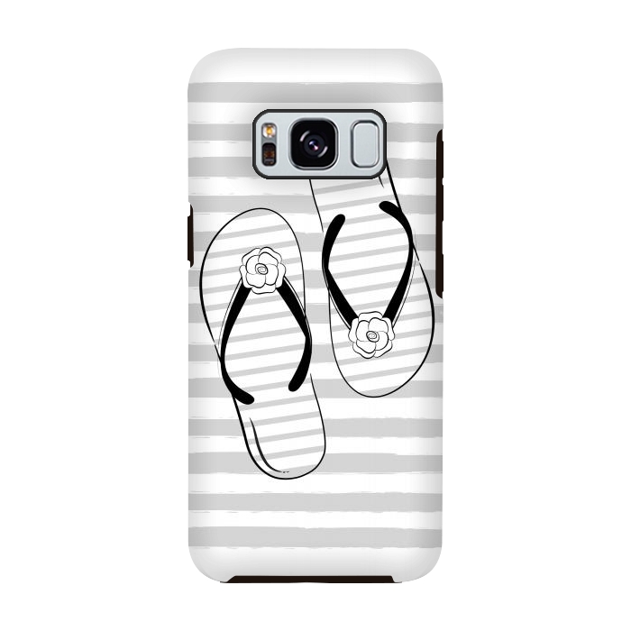 Galaxy S8 StrongFit Stylish striped flip flops by Martina