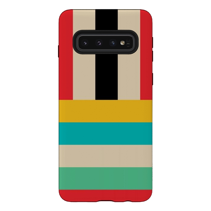 Galaxy S10 StrongFit Multicolor Stripes by TMSarts