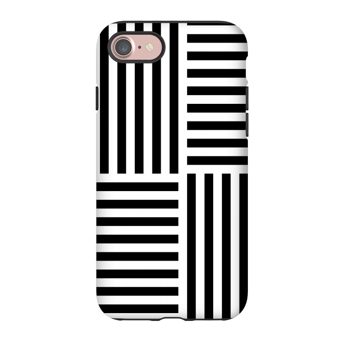 iPhone 7 StrongFit Geo Black Stripes by TMSarts